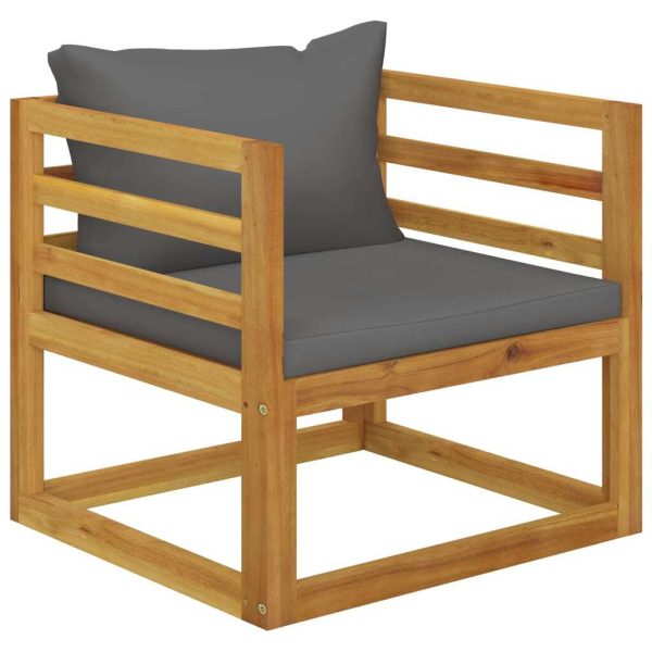 Garden Chair with Cushions Solid Acacia Wood