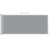 Patio Retractable Side Awning 220x500cm Grey