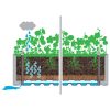 Garden Raised Bed with Trellis and Self Watering System – 43x43x142 cm, White