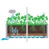 Garden Raised Bed with Trellis and Self Watering System – 100x43x142 cm, Mocha