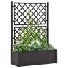 Garden Raised Bed with Trellis and Self Watering System – 100x43x142 cm, Anthracite