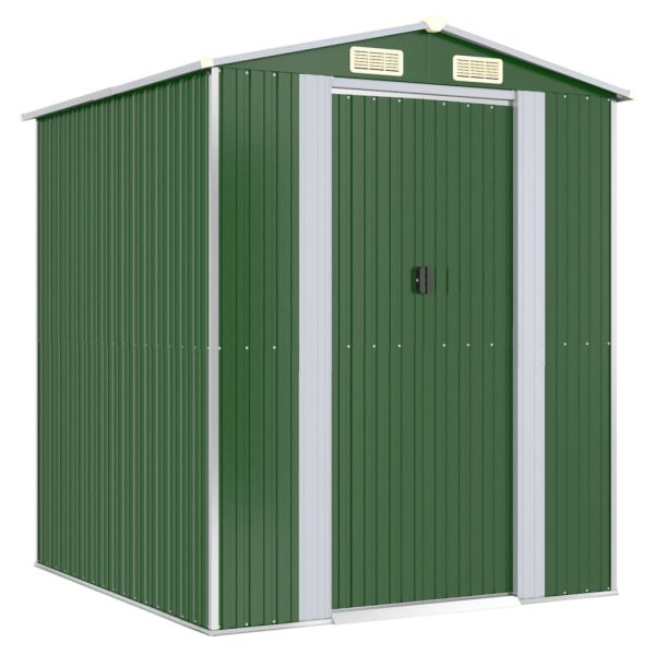 Garden Shed Green Galvanised Steel