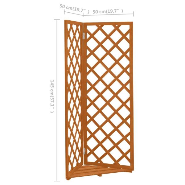 Corner Trellis 50x50x145 cm Solid Firwood – Orange