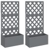 Trellis Planters Grey 65x33x135 cm WPC – 2