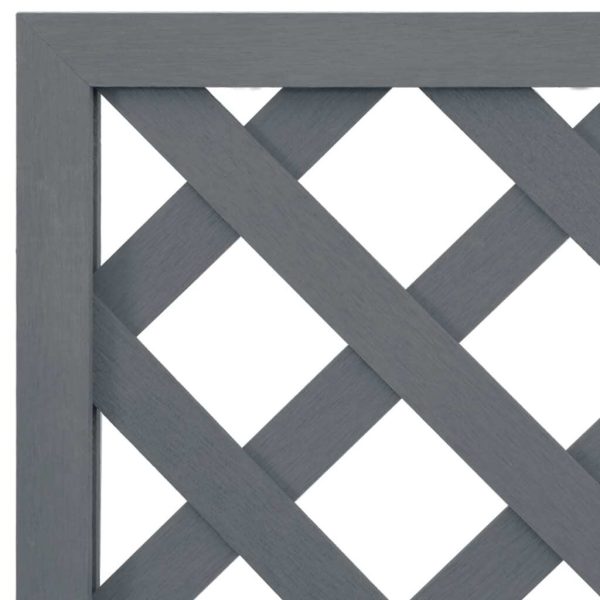 Trellis Planters Grey 65x33x135 cm WPC – 2