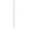 Sunshade Sail Pole Stainless Steel – 300 cm