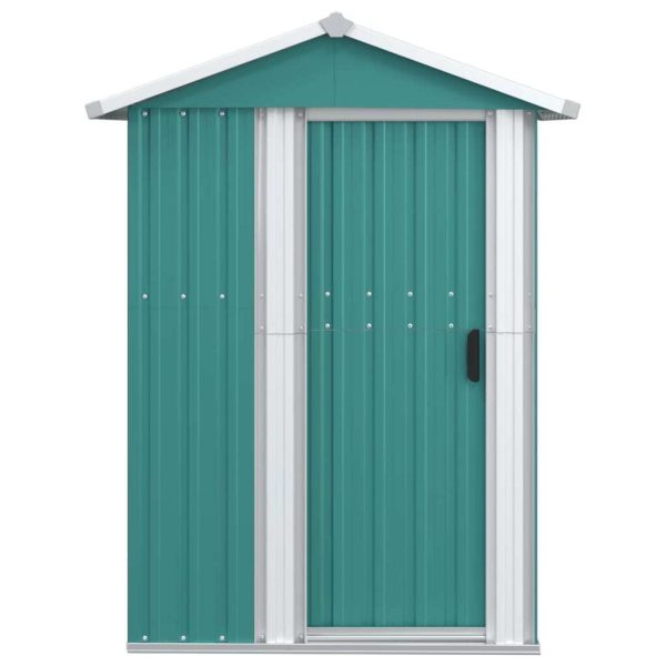 Garden Shed 126×97.5×177 cm Galvanised Steel – Green