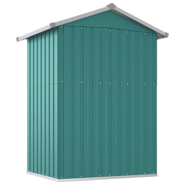 Garden Shed 126×97.5×177 cm Galvanised Steel – Green