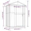 Garden Shed 126×97.5×177 cm Galvanised Steel – Green