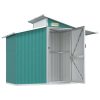 Garden Shed 270x130x208.5 cm Galvanised Steel – Green