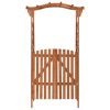 Pergola with Gate 116x40x204 cm Solid Firwood – Brown
