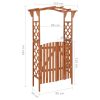 Pergola with Gate 116x40x204 cm Solid Firwood – Brown