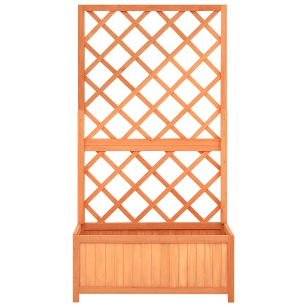 Garden Trellis Planter 70x30x135 cm Solid Firwood