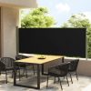 Patio Retractable Side Awning – 117×300 cm, Black
