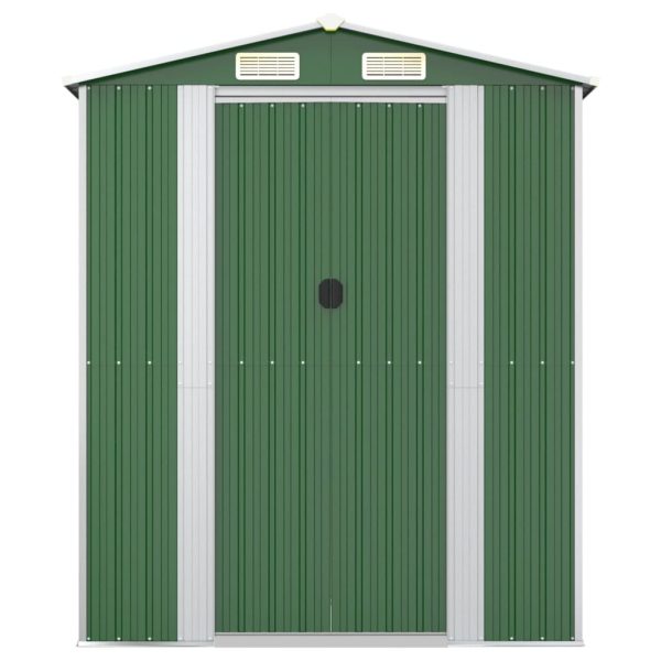 Garden Shed 192x108x223 cm Galvanised Steel – Green