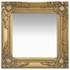 Wall Mirror Baroque Style – 40×40 cm, Gold