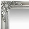 Wall Mirror Baroque Style – 40×40 cm, Silver