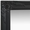 Wall Mirror Baroque Style – 40×40 cm, Black