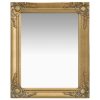 Wall Mirror Baroque Style – 50×60 cm, Gold