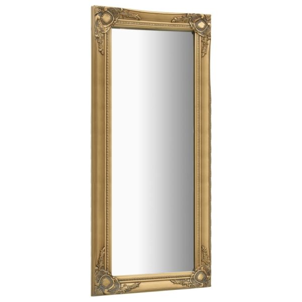 Wall Mirror Baroque Style – 50×120 cm, Gold