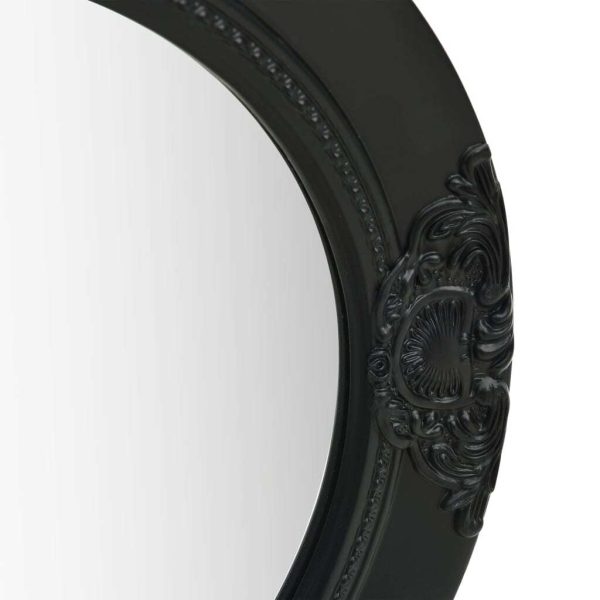 Wall Mirror Baroque Style – 50 cm, Black