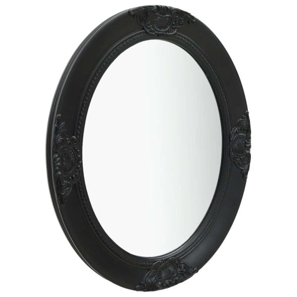 Wall Mirror Baroque Style – 50×60 cm, Black