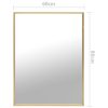 Mirror – 80×60 cm, Gold