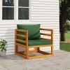 Garden Chair with Cushions Solid Wood Acacia