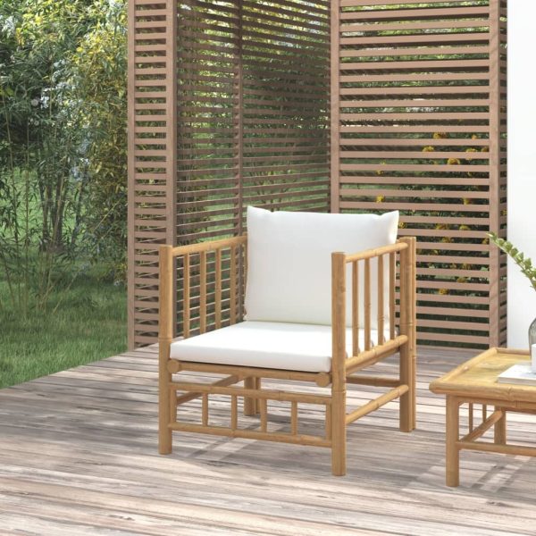 Garden Sofa with Cushions Bamboo