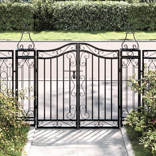 Ornamental Garden Gate Wrought Iron – 121x8x100 cm