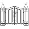 Ornamental Garden Gate Wrought Iron – 121x8x100 cm
