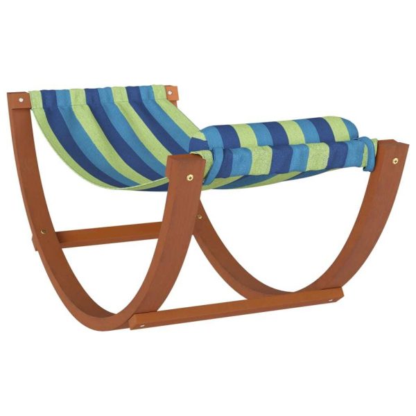 Rocking Hammock for Kids Blue and Green Fabric