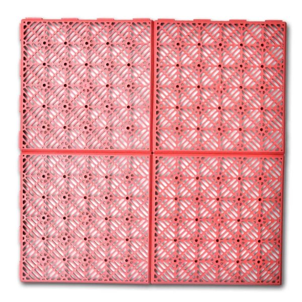 Garden Tiles Plastic Floor Tiles 29 x 29 cm 24 pcs – Red