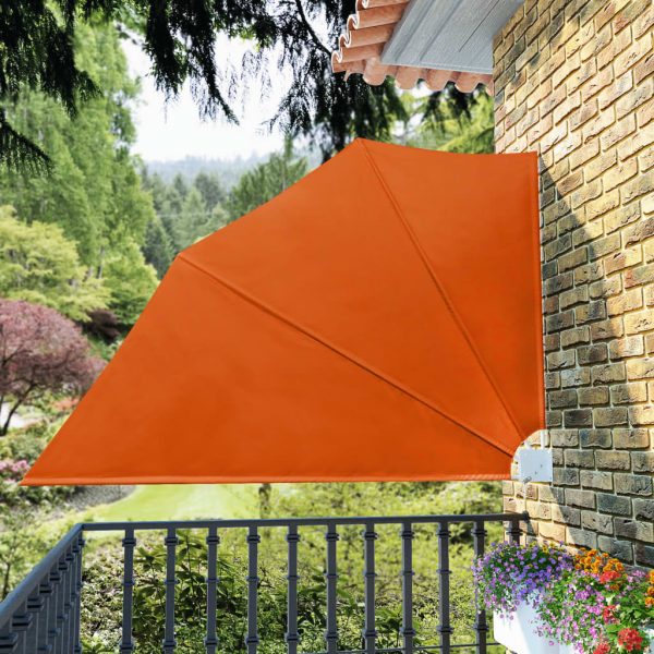 Collapsible Balcony Side Awning – 160×240 cm, Terracotta
