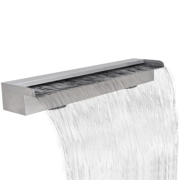 Rectangular Waterfall Pool Fountain Stainless Steel – 90 cm