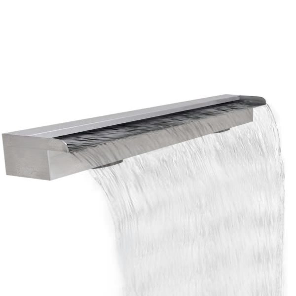 Rectangular Waterfall Pool Fountain Stainless Steel – 120 cm