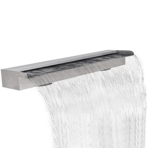 Rectangular Waterfall Pool Fountain Stainless Steel – 150 cm