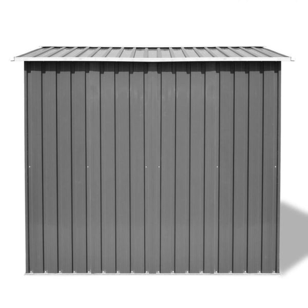 Garden Storage Shed Metal 257x205x178 cm – Grey