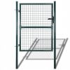 Fence Gate Steel Green – 100×250 cm