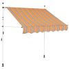 Manual Retractable Awning Stripes – Yellow and Blue, 200 cm