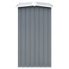 Garden Log Storage Shed Galvanised Steel 172x91x154 cm – Grey