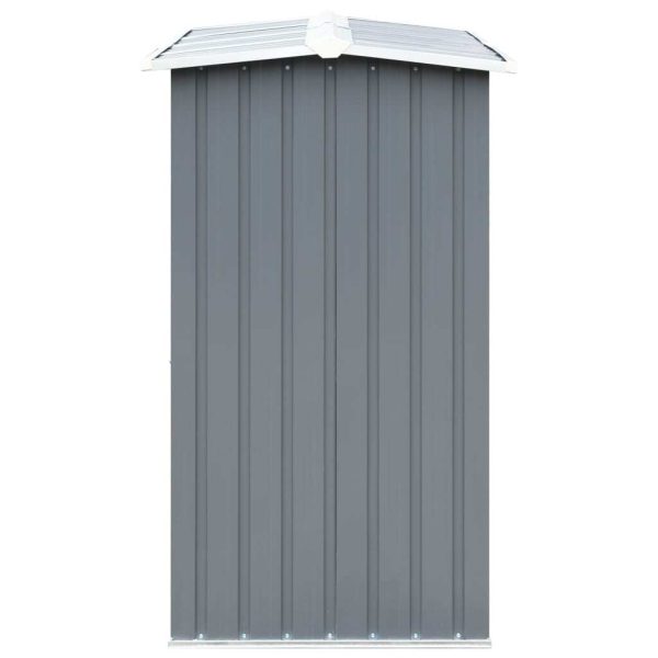 Garden Log Storage Shed Galvanised Steel 330x92x153 cm – Grey