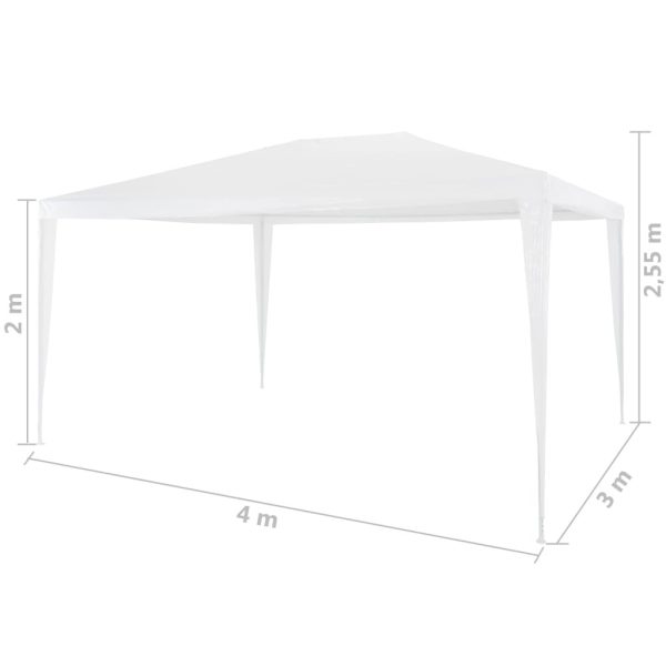 Party Tent PE – 3×4 m, White