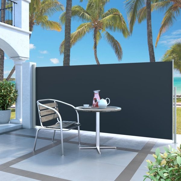 Patio Terrace Side awning – 140×300 cm, Black
