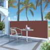 Patio Terrace Side awning – 120×300 cm, Brown