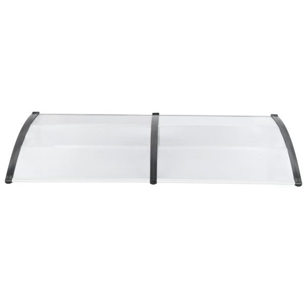 Door Canopy PC – 200×100 cm, White and Black