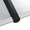 Door Canopy PC – 200×100 cm, White and Black