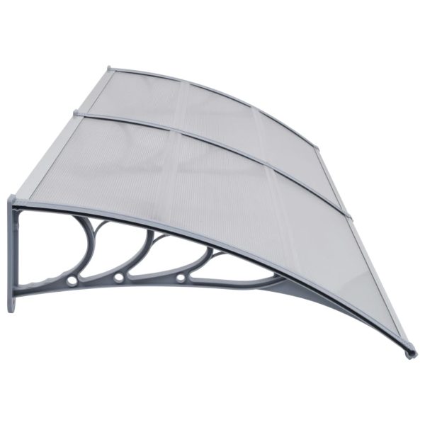 Door Canopy PC – 200×100 cm, White and Grey