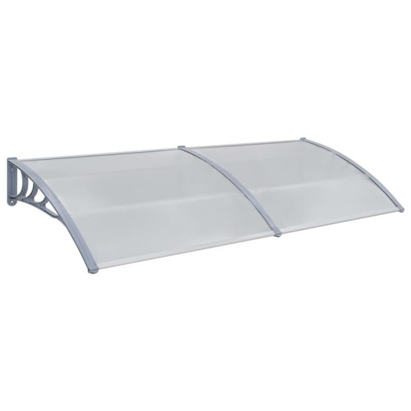 Door Canopy PC – 240×100 cm, White and Grey