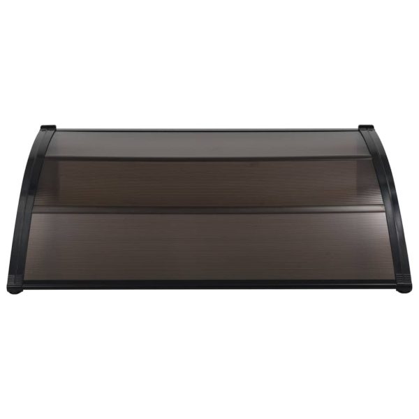 Door Canopy PC – 150×100 cm, Brown and Black